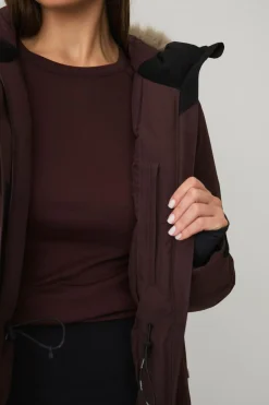 Áhkká Dunparka Down Parka Polar W Mørk brun Outlet