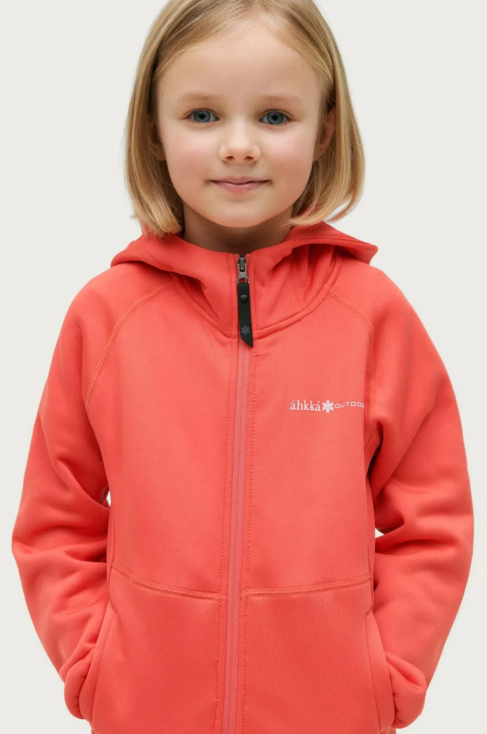 Áhkká Fleecetrøje Powerfleece Mr Mørk koral Sale