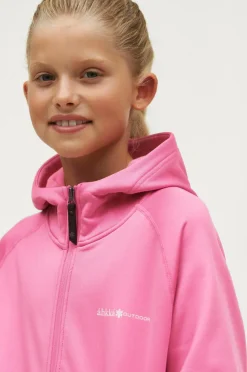 Áhkká Fleecetrøje Powerfleece Jr Rosa Hot