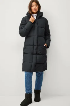 Áhkká Frakke Warm Mid Length Parka W Sort Sale