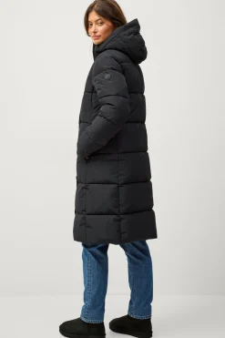 Áhkká Frakke Warm Mid Length Parka W Sort Sale