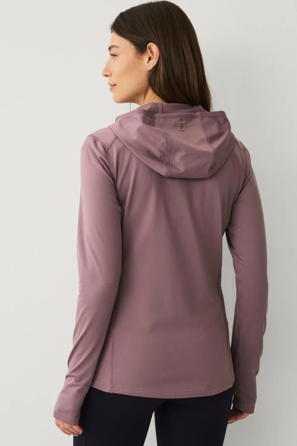 Áhkká Hættetrøje Power Fleece FZ Hoodie Mørkrosa Online