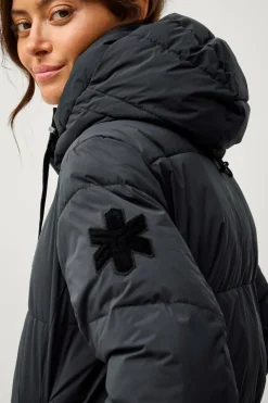 Áhkká Jakke Gold Warm Parka Matte Sort Sale