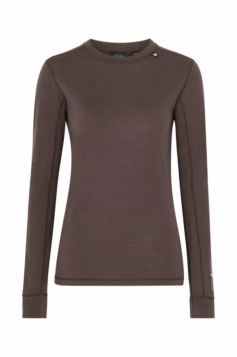 Áhkká Langærmet undertrøje Merino Wool LS Tee W Mørkebrun Best
