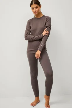 Áhkká Merino Wool Pant W Mørkebrun Outlet