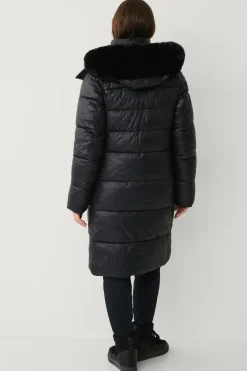 Áhkká Parka Gold Shiny Parka w Detachable Hood Sort Outlet