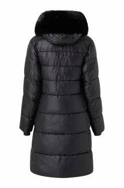 Áhkká Parka Gold Shiny Parka w Detachable Hood Sort Outlet