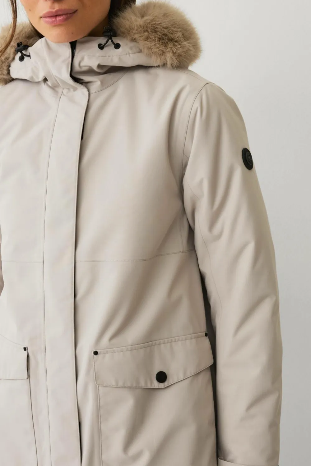 Áhkká Jakker & Frakker>Parka Urban Padded Long Parka W kittbeige