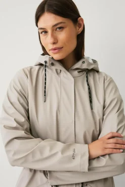 Áhkká Regnparka Rain Waist Parka PU Kittbeige Outlet