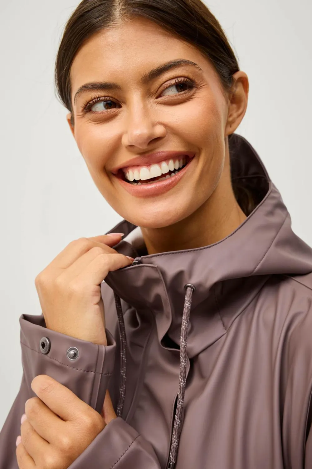 Áhkká Regnparka Rain Waist Parka PU Brun Online