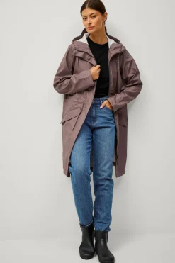 Áhkká Regnparka Rain Waist Parka PU Brun Online