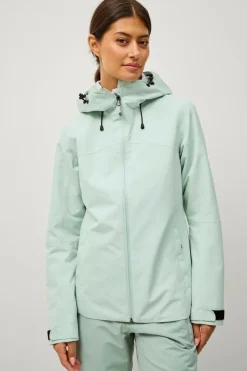 Áhkká Skaljakke Shell Jacket W Lys grågrøn Best