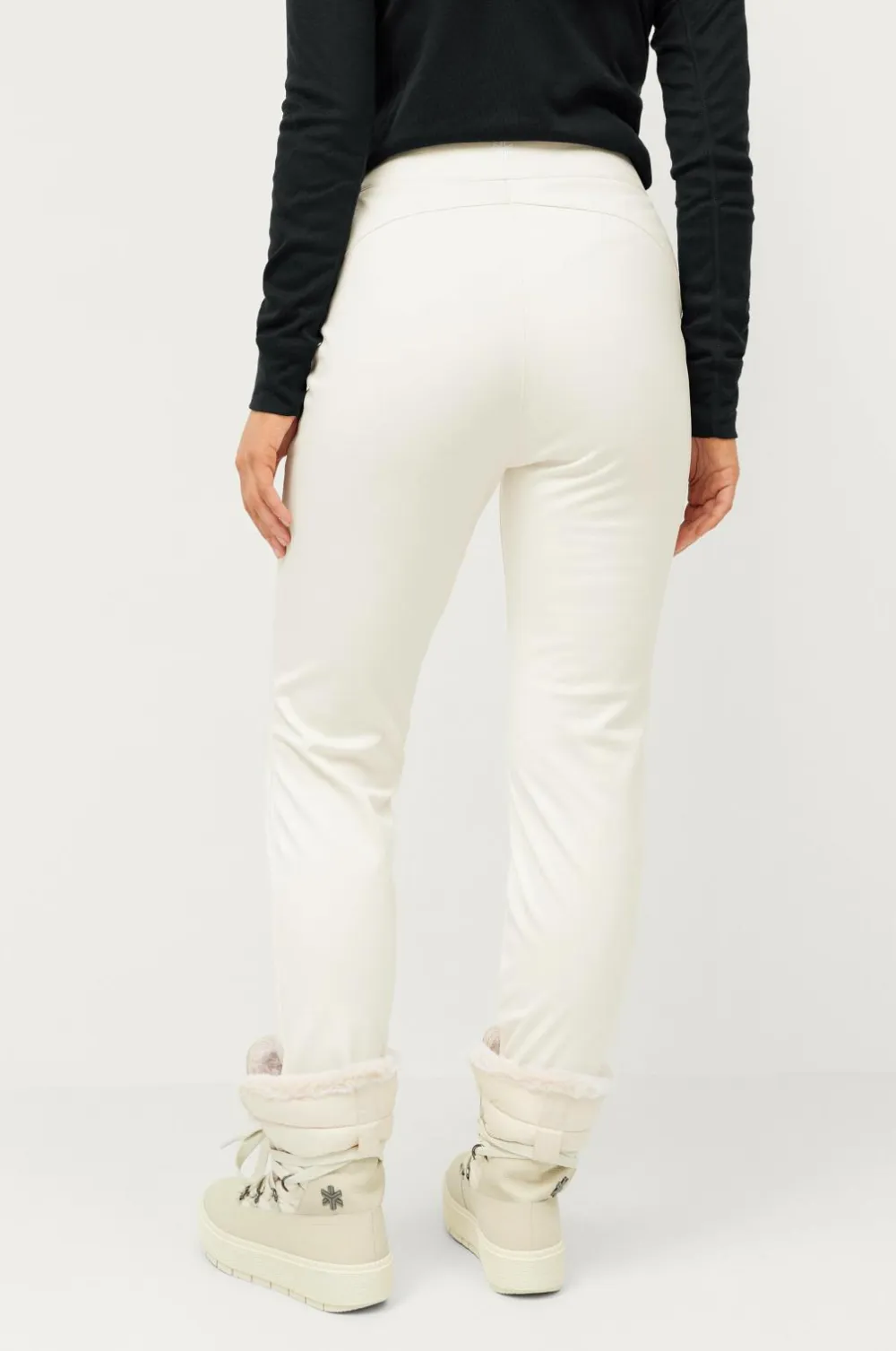 Áhkká Overtøj|Overtøj>Skibukser Gold Softshell Ski Leggings Cremehvid
