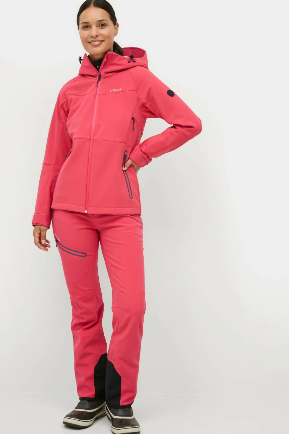 Áhkká Skibukser Softshell Ski Pants Rosarød Discount