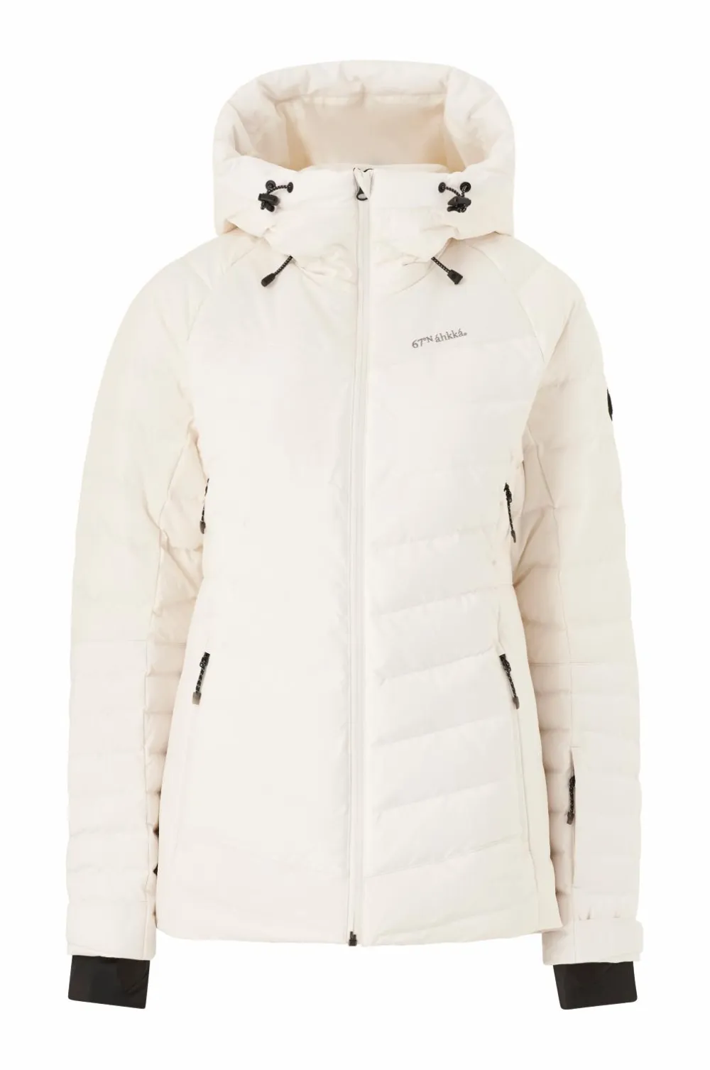 Áhkká Skidjacka Quilted Ski Jacket Cremehvid Clearance