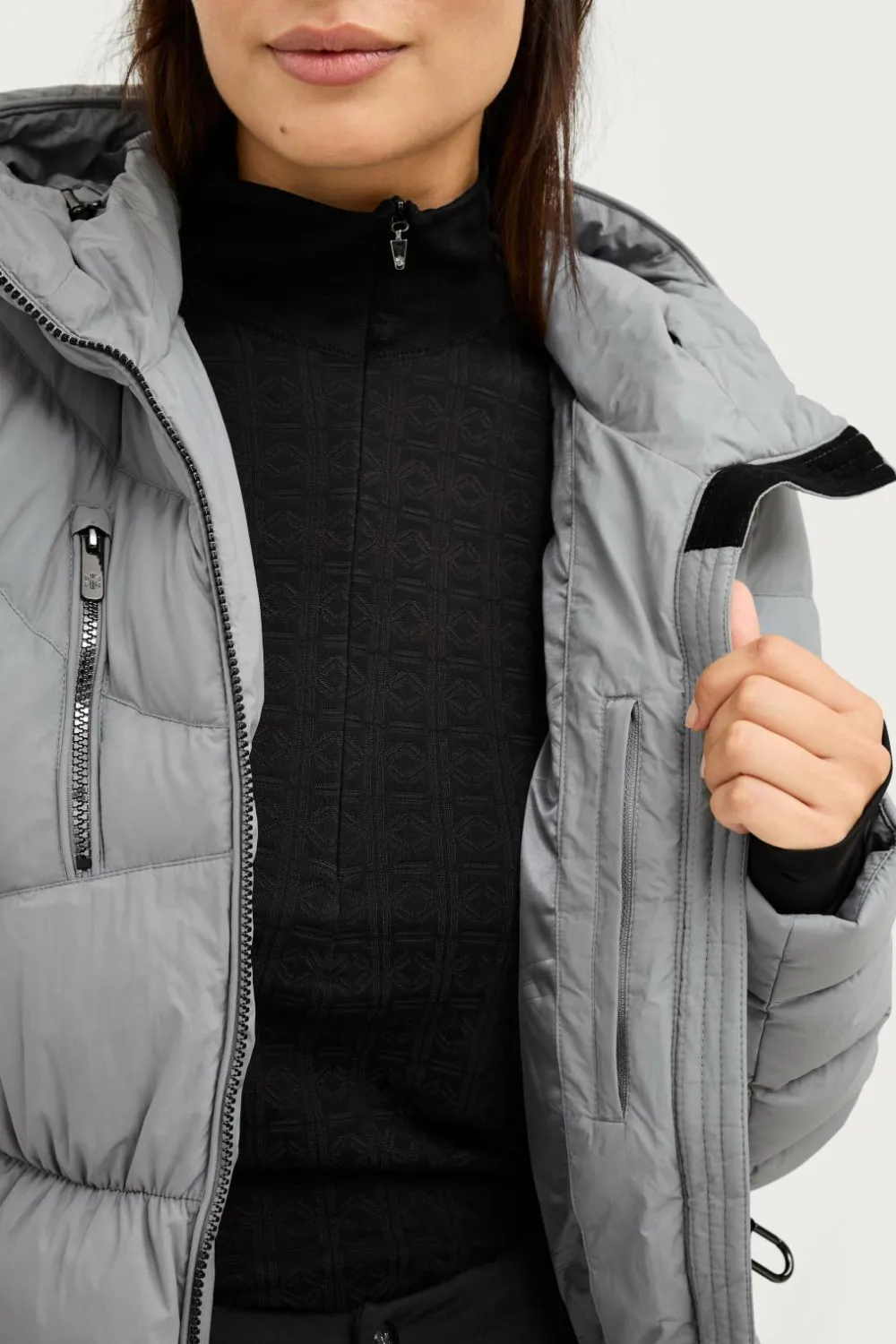 Áhkká Overtøj|Overtøj>Skijakke Gold Ski Jacket w Clasp Gråblå