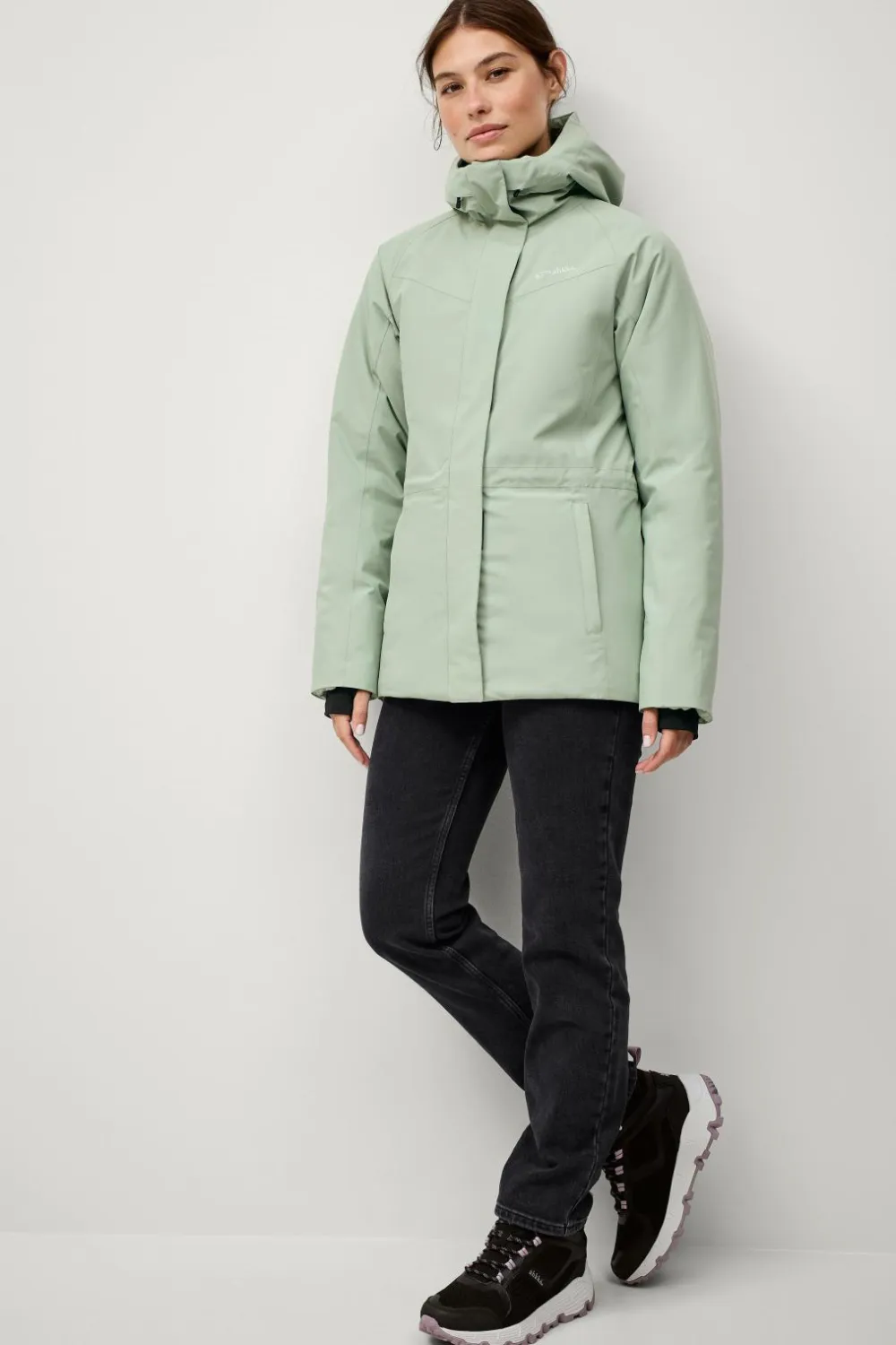 Áhkká Skijakke Outdoor Jacket Padded Grågrøn Clearance