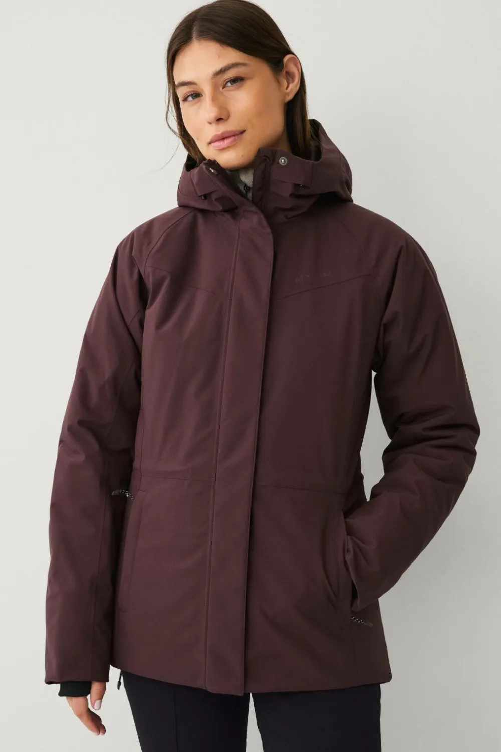 Áhkká Skijakke Outdoor Jacket Padded Chokoladebrun Outlet