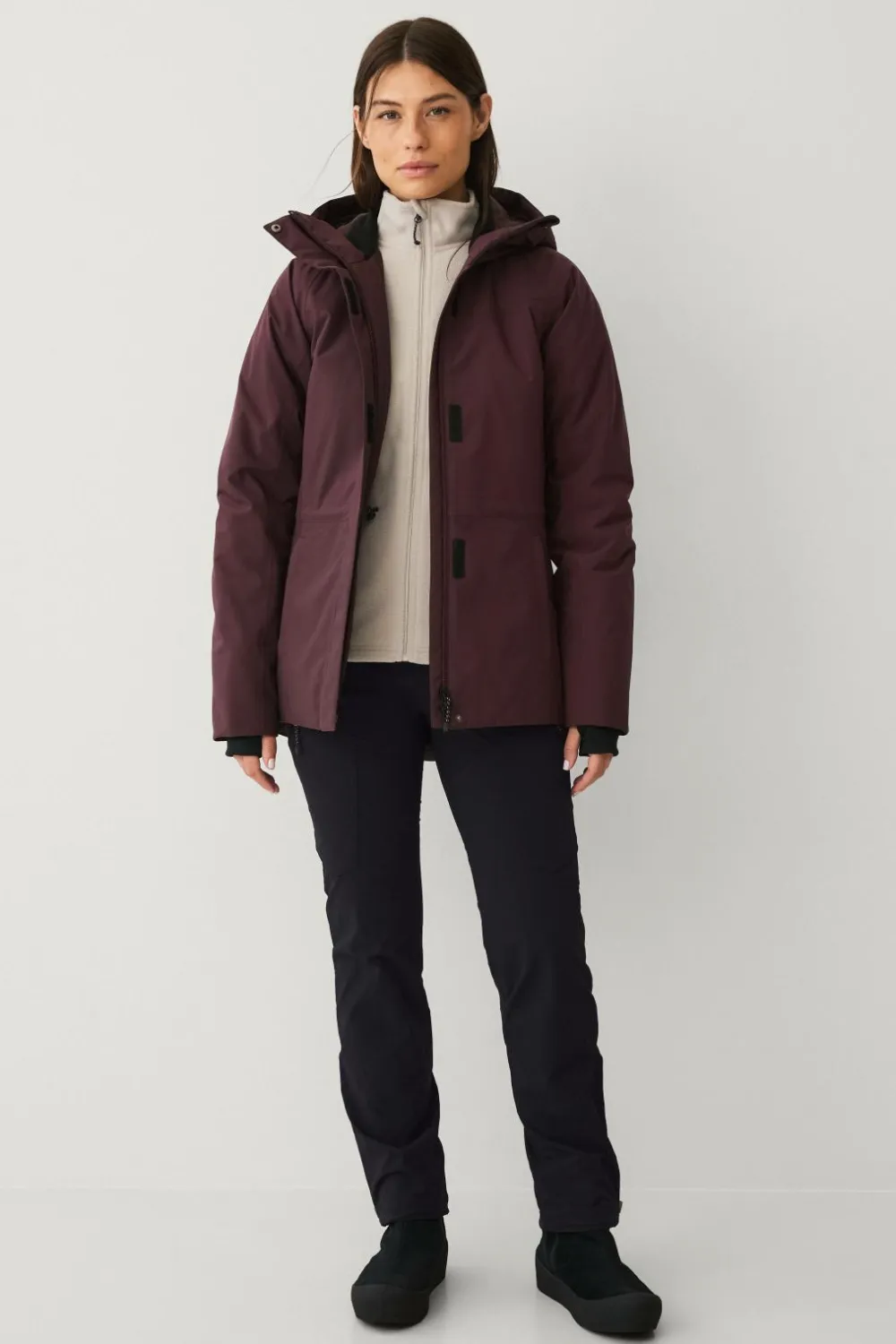 Áhkká Skijakke Outdoor Jacket Padded Chokoladebrun Outlet