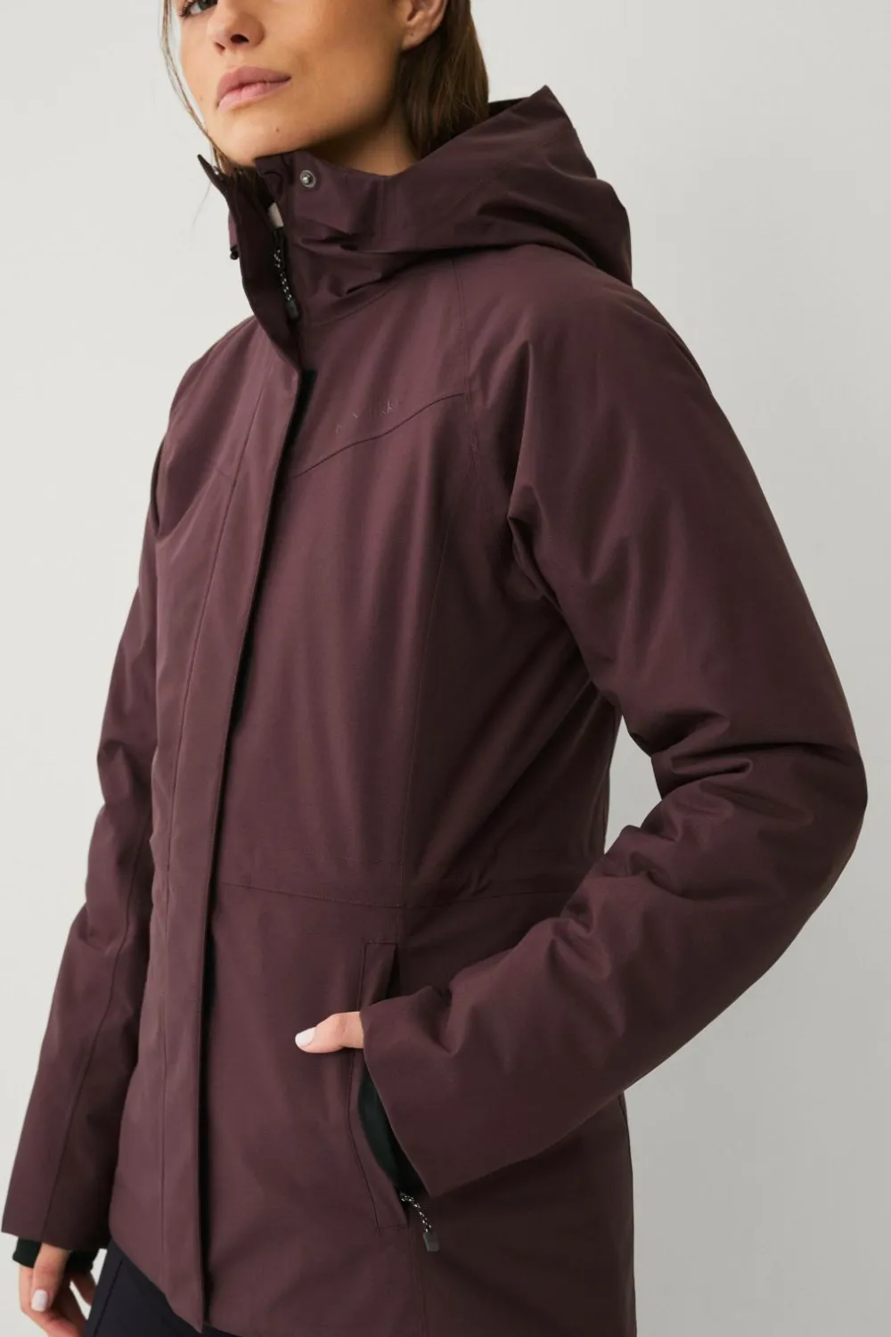 Áhkká Skijakke Outdoor Jacket Padded Chokoladebrun Outlet