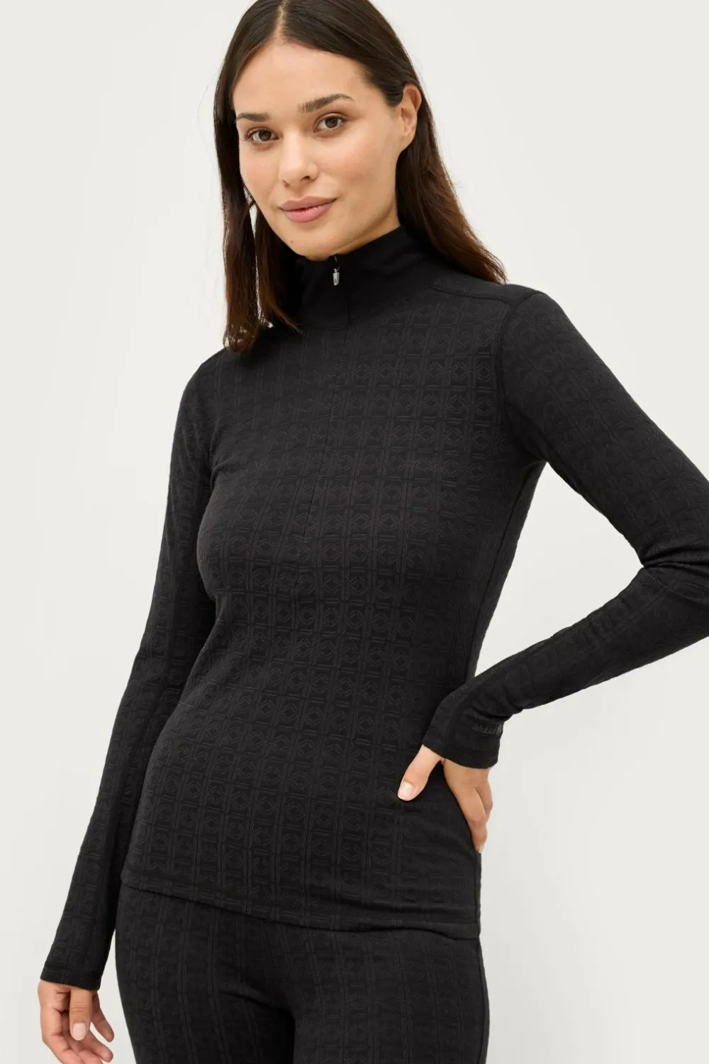 Áhkká Skiundertøj|Skiundertøj>Termisk top Gold Underwear LS Tee Sort