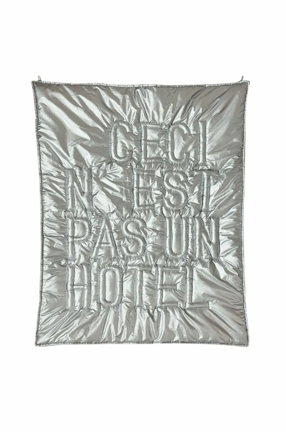 HKliving Vægkunst 'Ceci n'est pas un hôtel' Sølv New