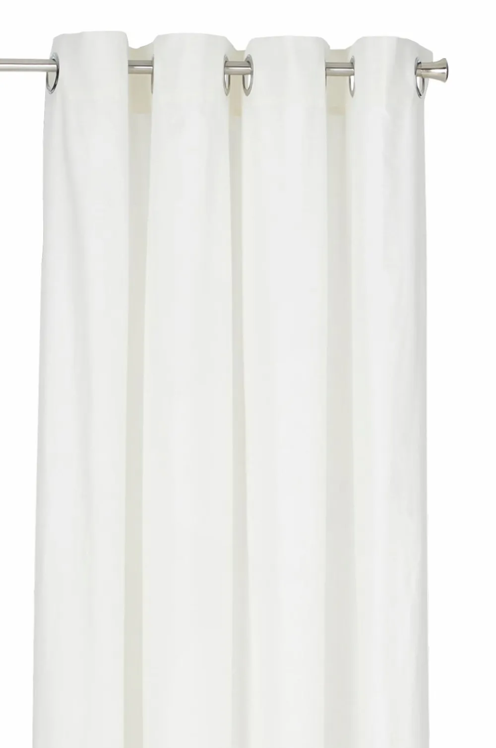 &Home Julegardiner|Gardiner Med Sejlring>Gardin med ringe i halvpanama 2-pak Offwhite