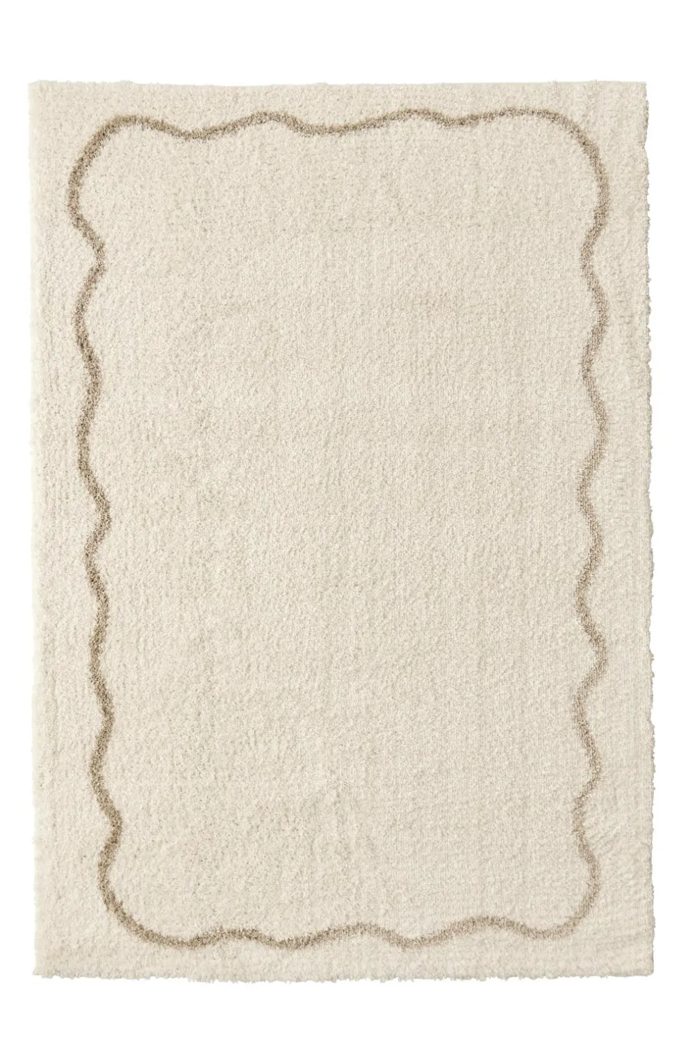 &Home Luv- & Ryatæpper>Ryatæppe Lugo Wave Hvid/beige