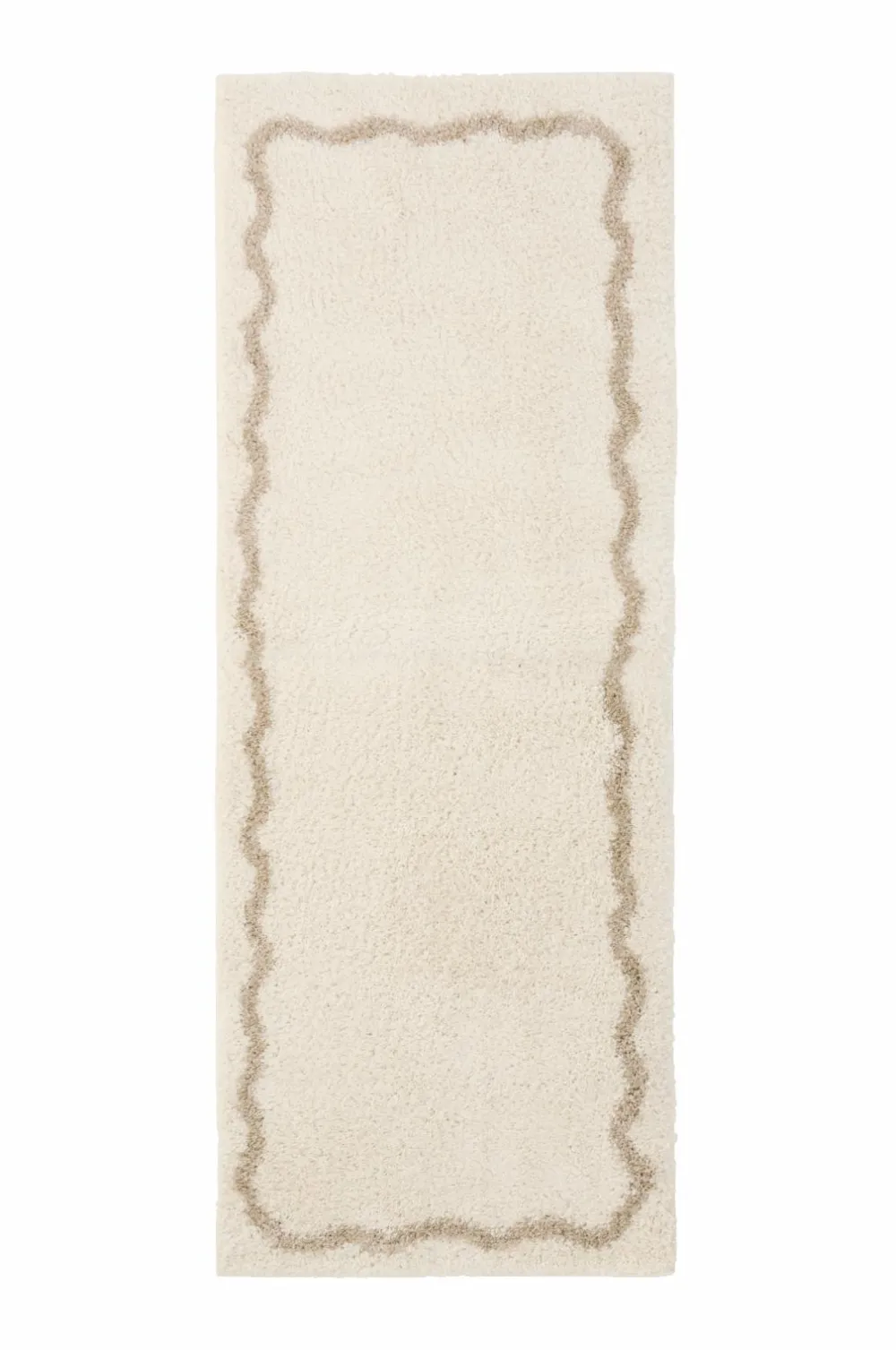 &Home Luv- & Ryatæpper>Ryatæppe Lugo Wave Hvid/beige