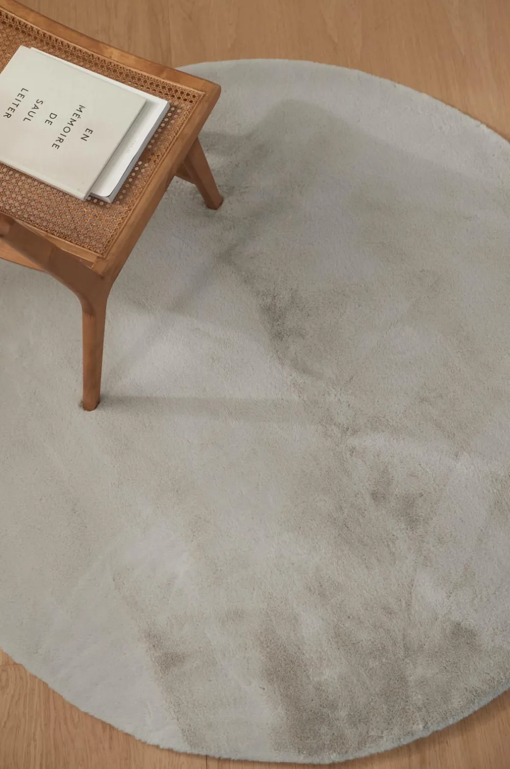 &Home Ryatæppe Vigo Rund Lysegrå