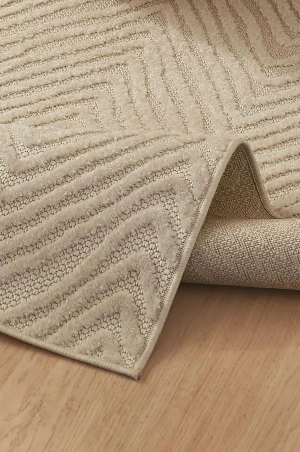 &Home Fladvævede Tæpper>Tæppe Daisy Zigzag Beige
