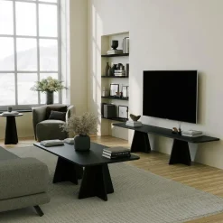 Homitis Tv-Bænke>TV-bænk Alexa Sort