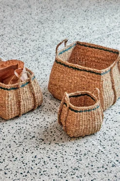 House Doctor Kurve, Hdlaine, 40 cm 3-p Natur, Sort Clearance