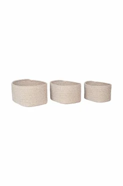 House Nordic Kurv CADIMA sæt med 3 Beige Discount