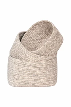 House Nordic Kurv CADIMA sæt med 3 Beige Discount