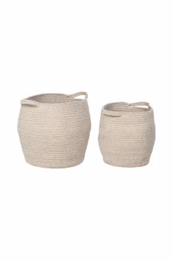 House Nordic Kurv LAMAS sæt med 2 Beige Discount