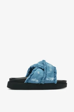 INUIKII Sandaler & Sandaler Med Hæl>Sandaler Soft Crossed Jeans Light blue