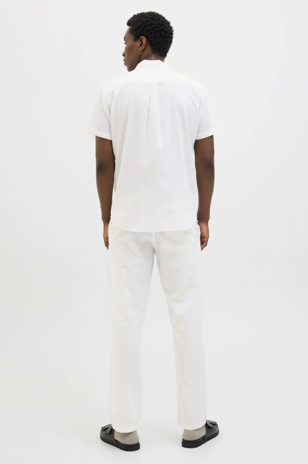 Jack & Jones Bukser jpstKane jjSummer Linen Blend Jogger White