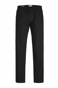 Jack & Jones Bukser jpstKane jjSummer Linen Blend Jogger Black Clearance