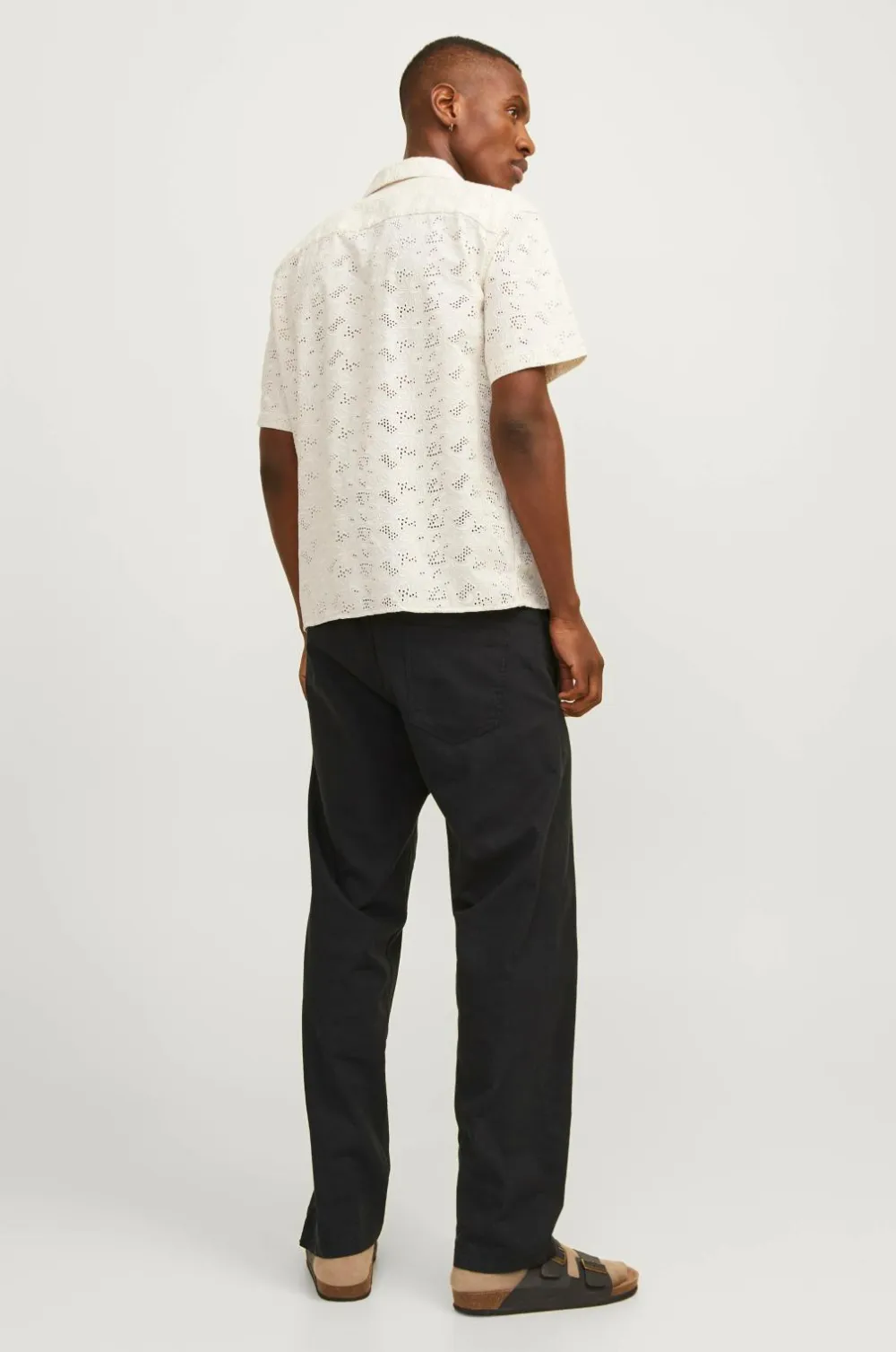 Jack & Jones Bukser jpstKane jjSummer Linen Blend Jogger Black Clearance