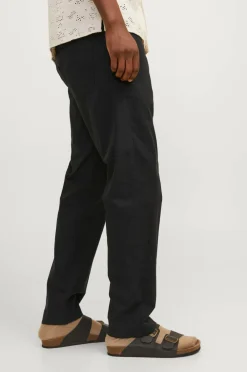 Jack & Jones Bukser jpstKane jjSummer Linen Blend Jogger Black Clearance