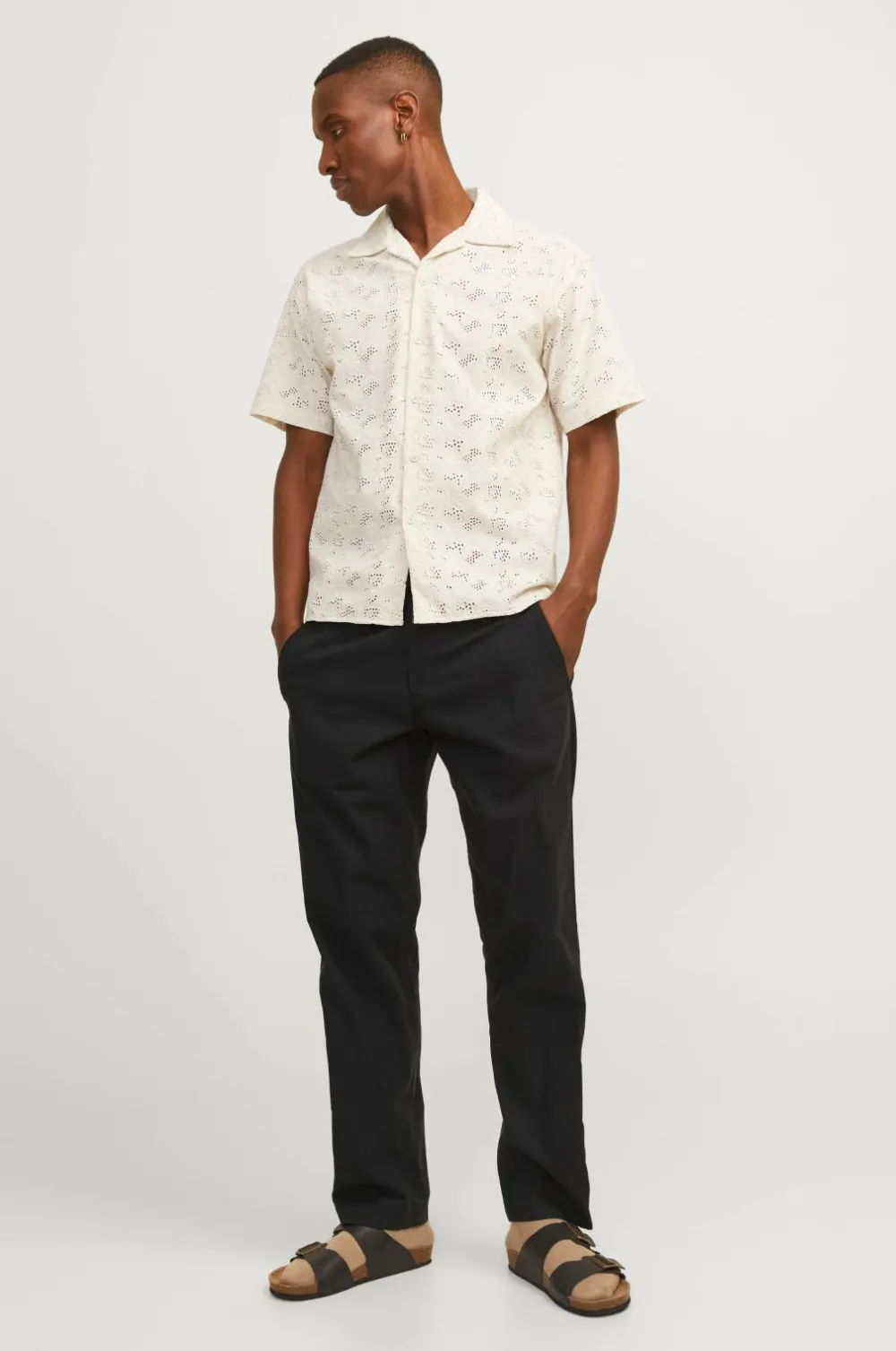 Jack & Jones Bukser jpstKane jjSummer Linen Blend Jogger Black Clearance