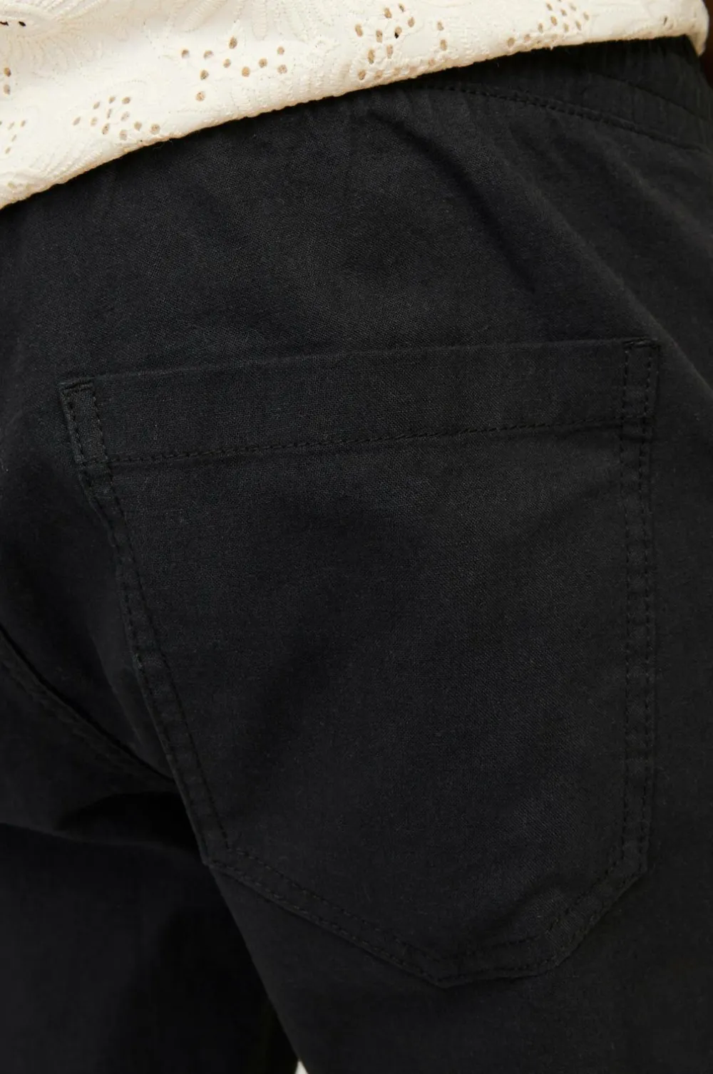 Jack & Jones Bukser jpstKane jjSummer Linen Blend Jogger Black Clearance