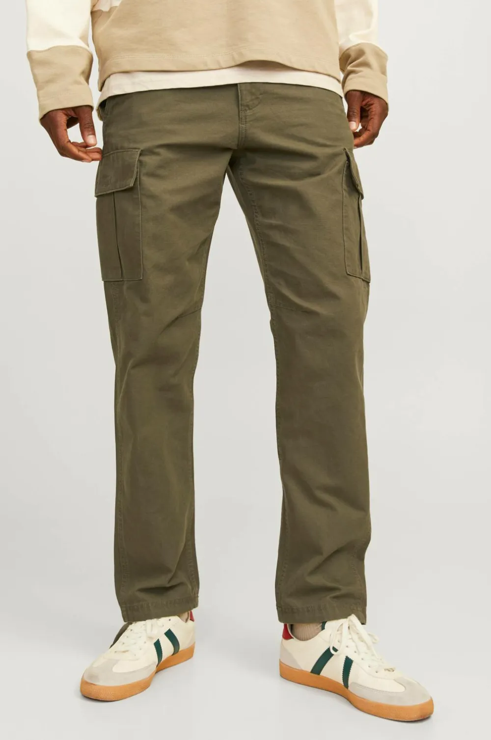 Jack & Jones Bukser>Cargobukser jpstKane jjBarkley Cargo Pant Olive night