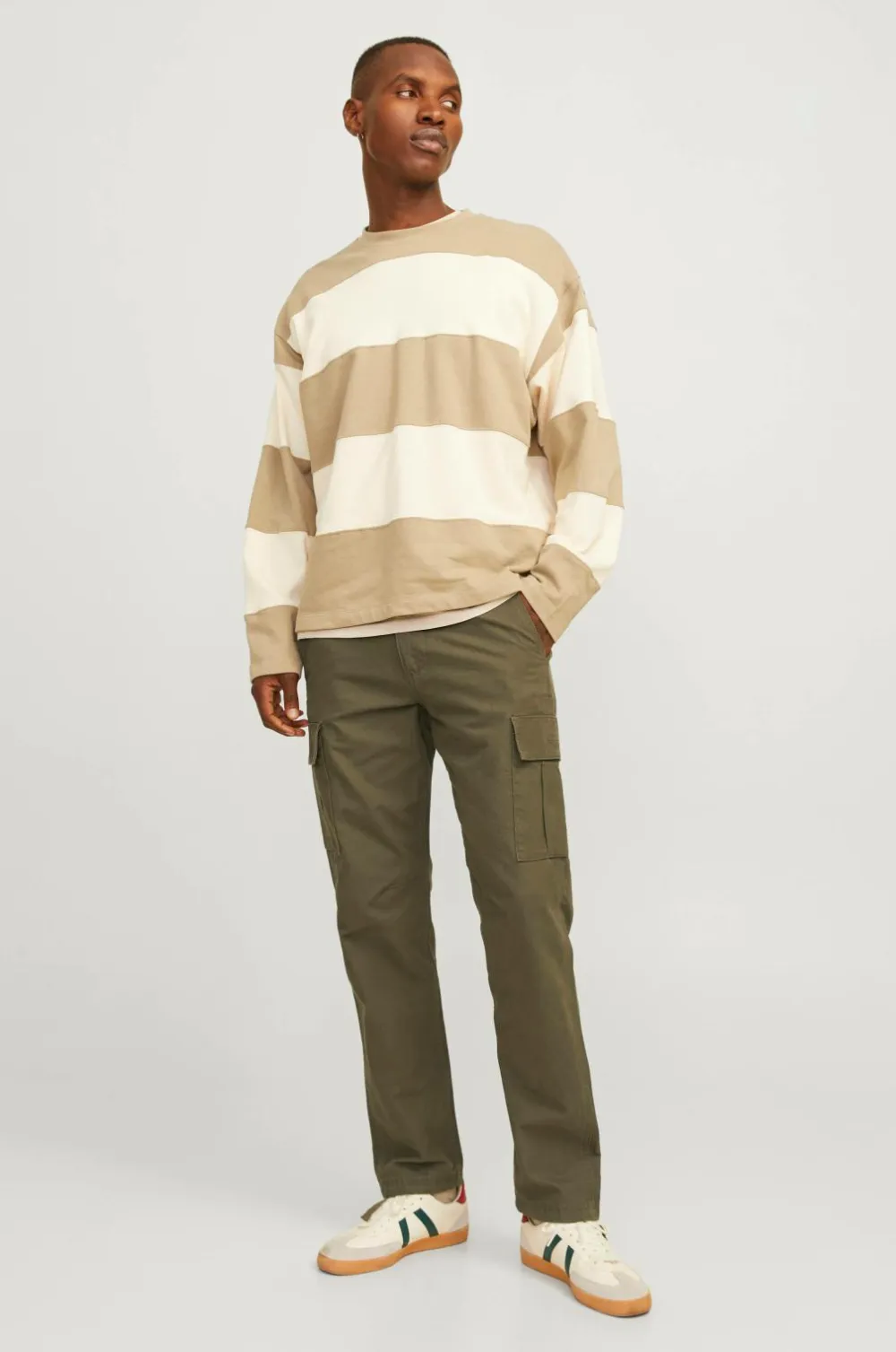 Jack & Jones Bukser>Cargobukser jpstKane jjBarkley Cargo Pant Olive night