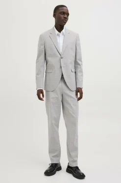 Jack & Jones Dragt jprRiviera Linen Suit Slim Fit SN Chiseled Stone New
