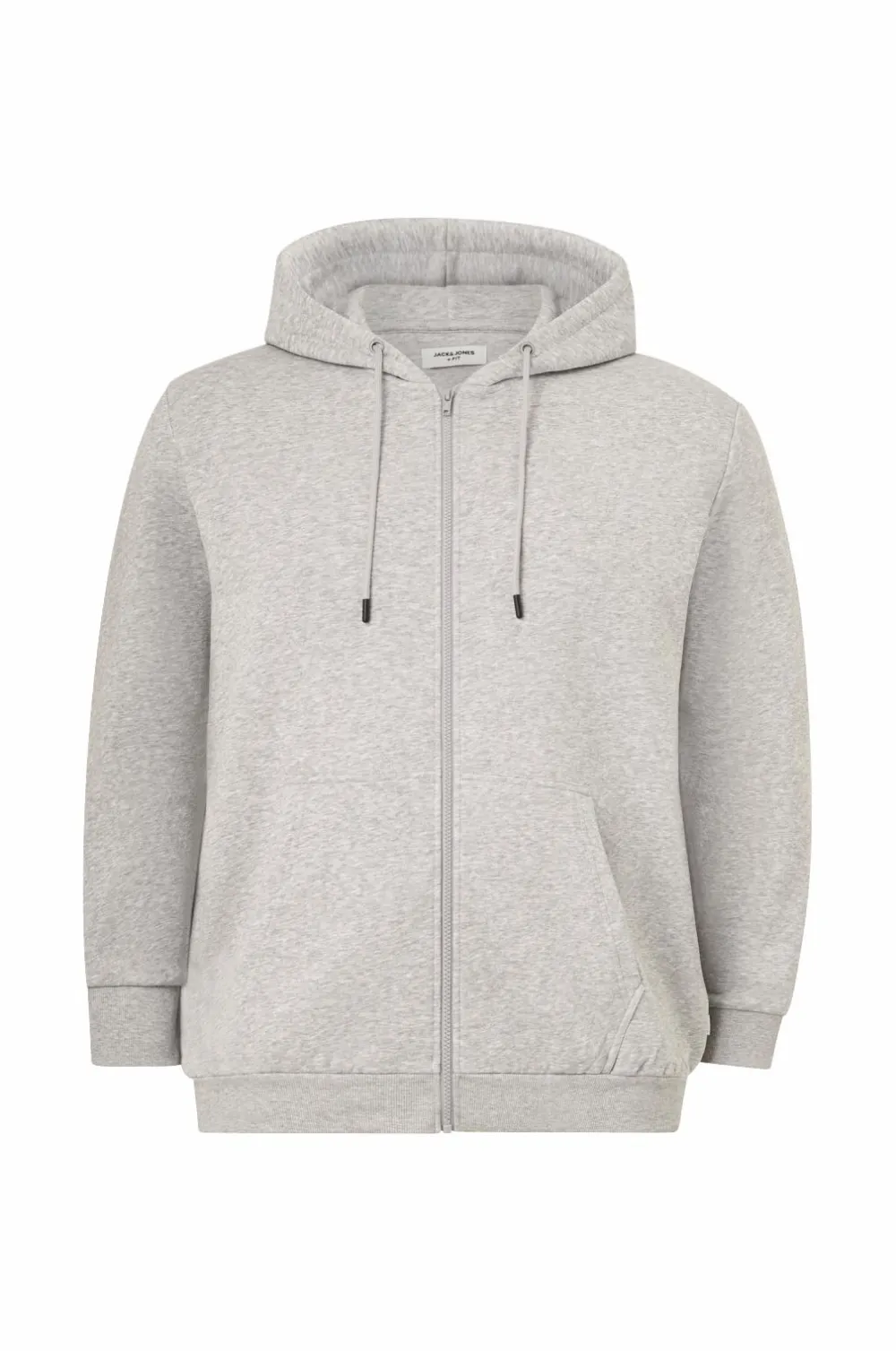 Jack & Jones Hættetrøje jjeBradley Sweat Zip Hood Noos Pls Light grey meleret Outlet