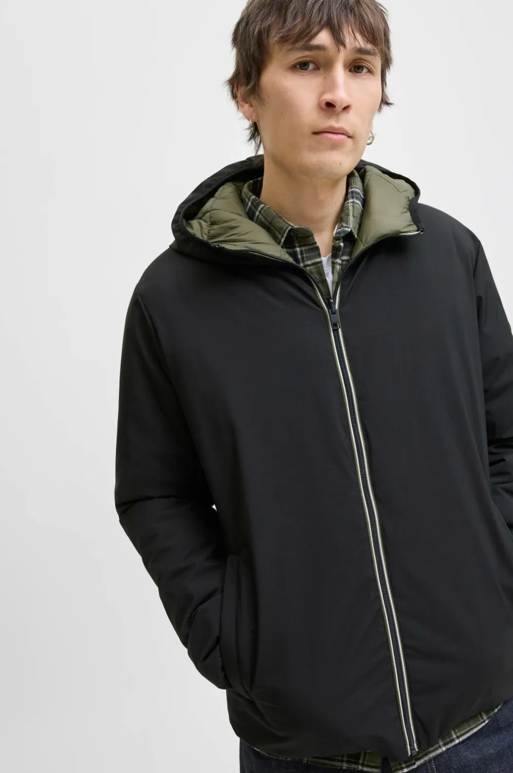 Jack & Jones Jakke jjeBrook Reversible Jacket SN Black Outlet
