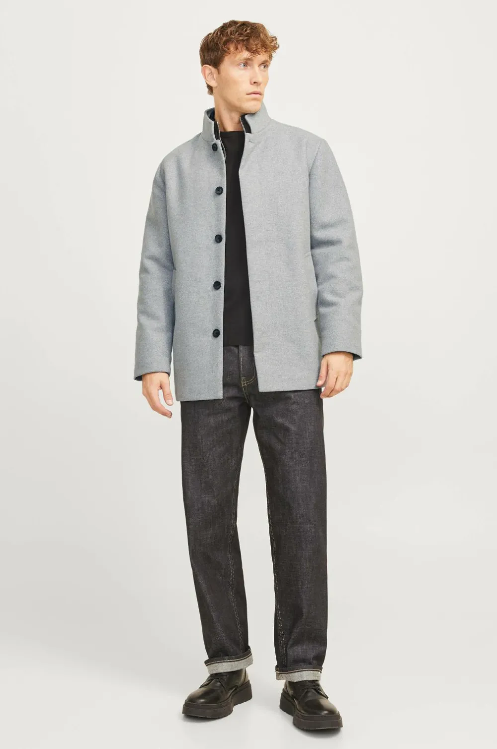 Jack & Jones Jakke jjeHarrison Wool Jacket SN Light grey melange Online