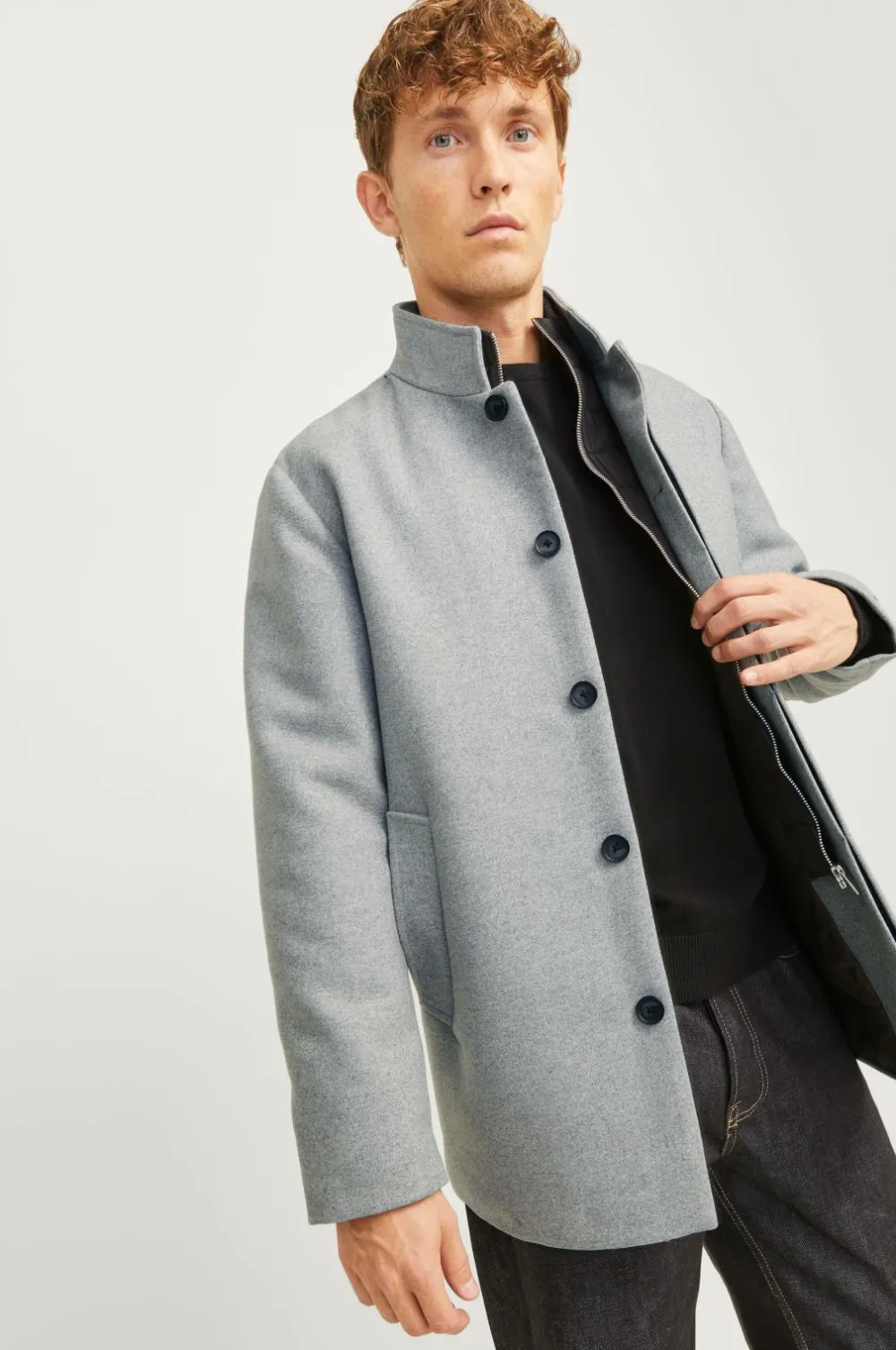 Jack & Jones Jakke jjeHarrison Wool Jacket SN Light grey melange Online